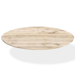Ovaal eiken tafelblad op maat