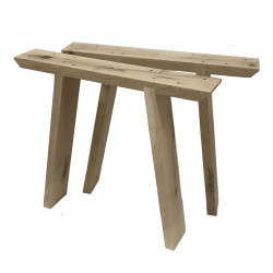 Eiken houten A trapezium onderstel A zonder ligger