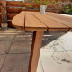 Deens ovaal hardhouten tuintafel op maat van iroko Deens ovaal hardhouten tuintafel op maat van iroko