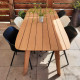 Deens ovaal hardhouten tuintafel op maat van iroko Deens ovaal hardhouten tuintafel op maat van iroko