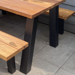 Stalen A poot (trapezium)onderstel Fat A zonder ligger gecoat