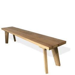 Iroko hardhouten tuinbank op maat